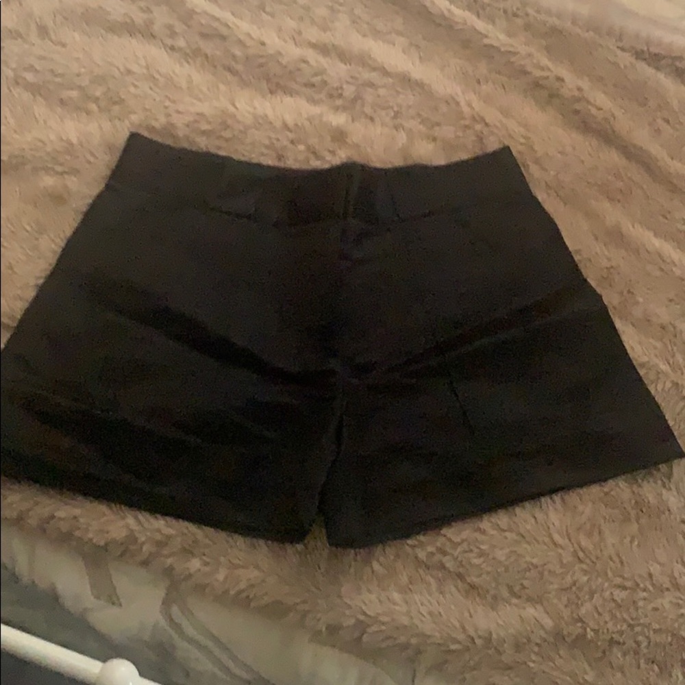 Black Diane Von Furstenberg Silk Shorts